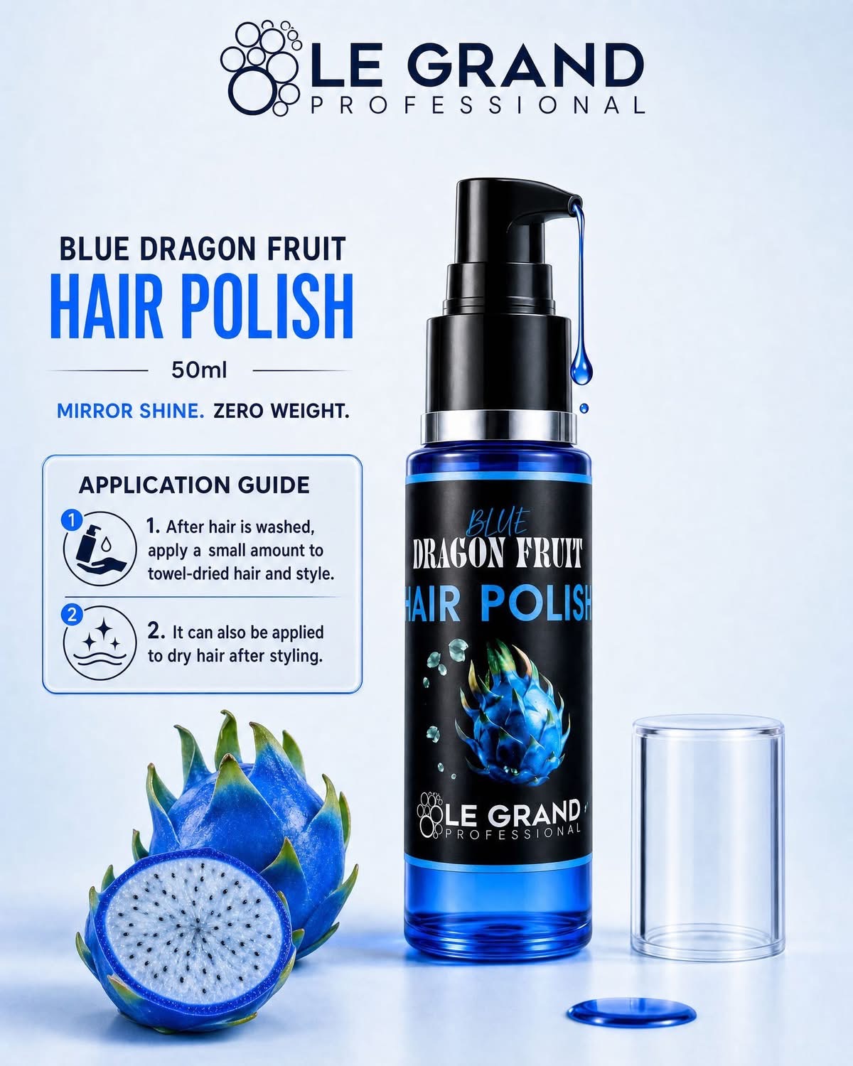 Blue Dragon fruit hair polish 50ml - Image 2